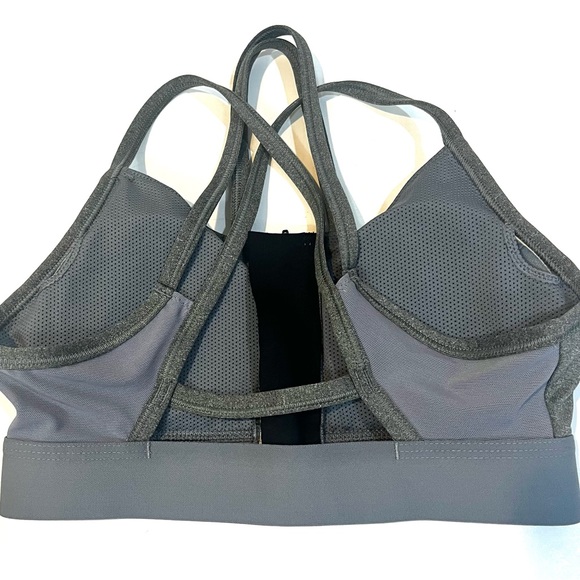NIKE Dri Fit PRO Indy Front Zip Sports Bra Gray Black / Size Small - Picture 6 of 6